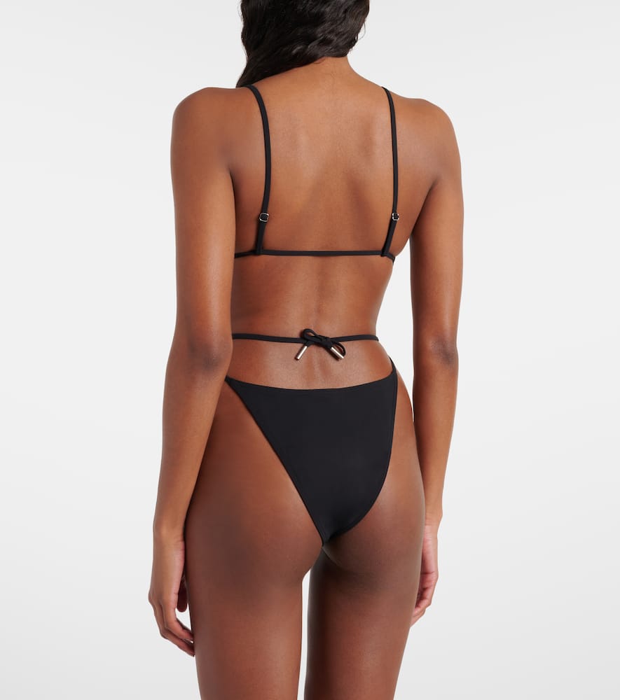 Shop Saint Laurent Open-back Swimsuit In Black