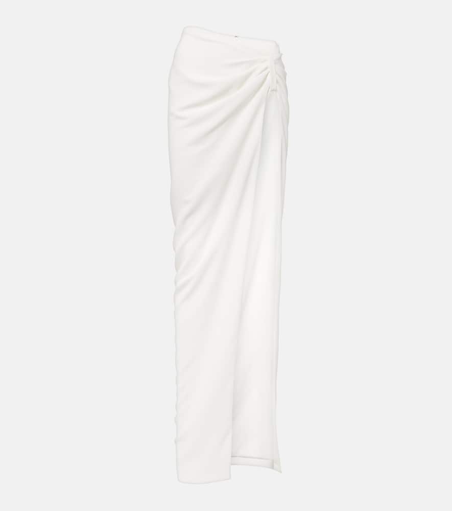 Mônot Asymmetric crêpe maxi skirt