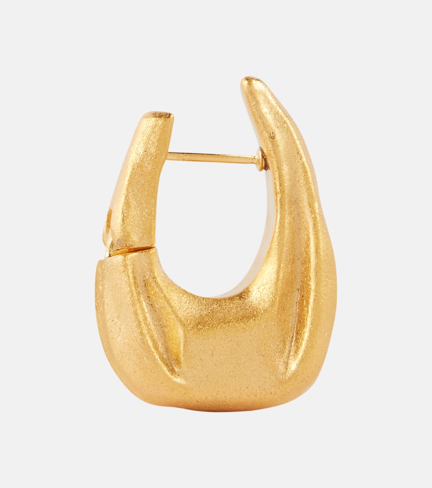 Shop Khaite Olivia Small 18kt Gold-plated Hoop Earrings