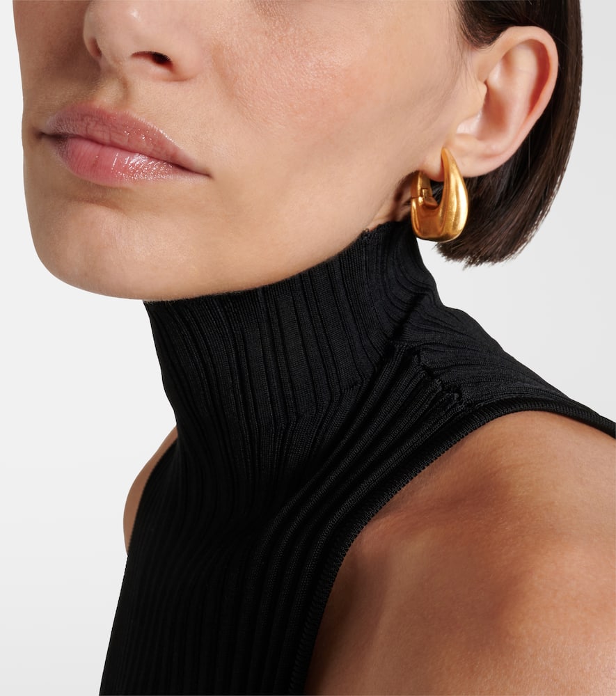 Shop Khaite Olivia Small 18kt Gold-plated Hoop Earrings