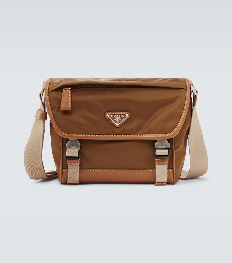 Prada Re-Nylon leather-trimmed shoulder bag