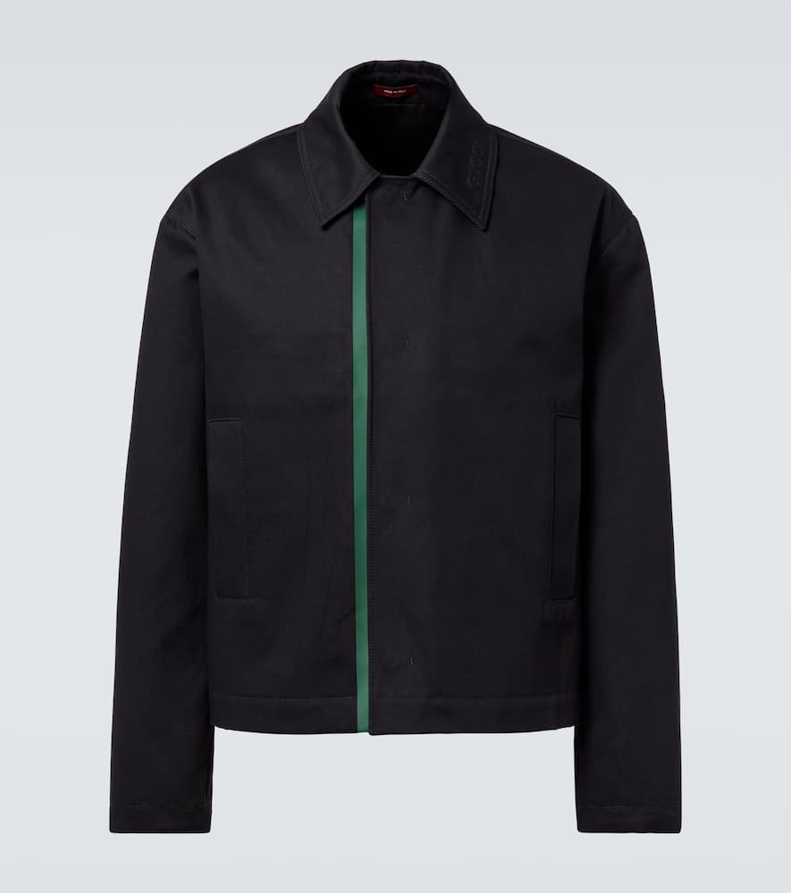 Web Stripe cotton gabardine jacket