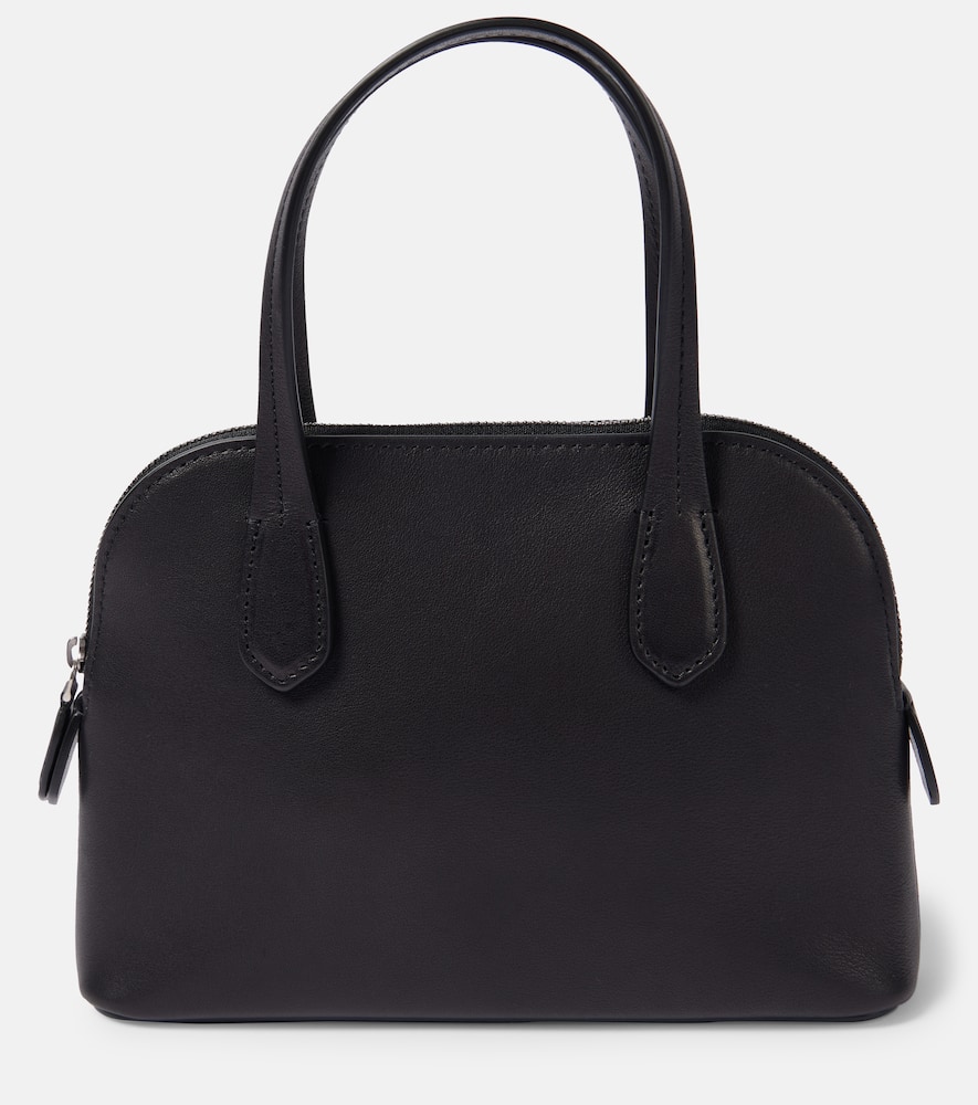 The Row Ingrid Leather Tote Bag In Black