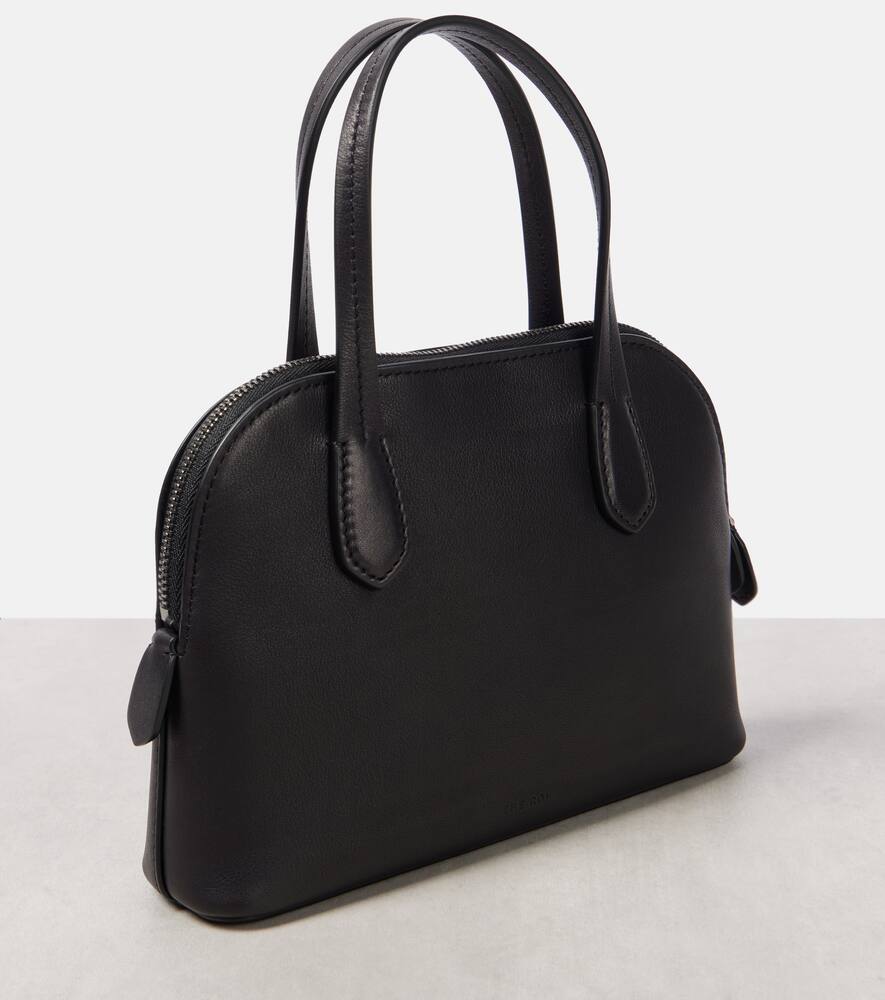 The Row Ingrid Leather Tote Bag In Black