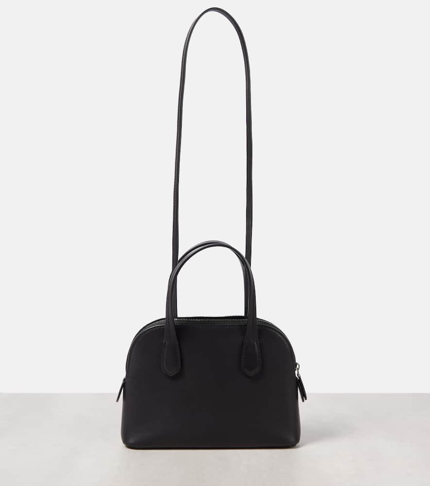 The Row Ingrid Leather Tote Bag In Black