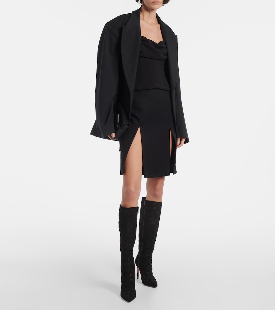 Claudia 85 Lace Knee-High Boots