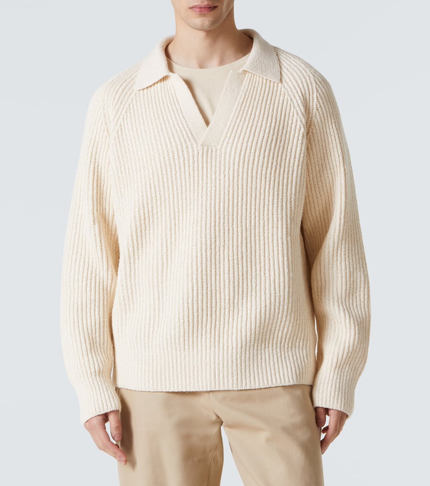 Tod's Ribbed Long Sleeve Crewneck Sweater In Neutral