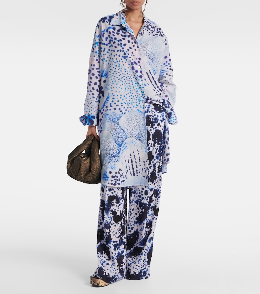  Dries Van Noten Dries Van Noten Hemdblusenkleid Aus Baumwoll-voile 