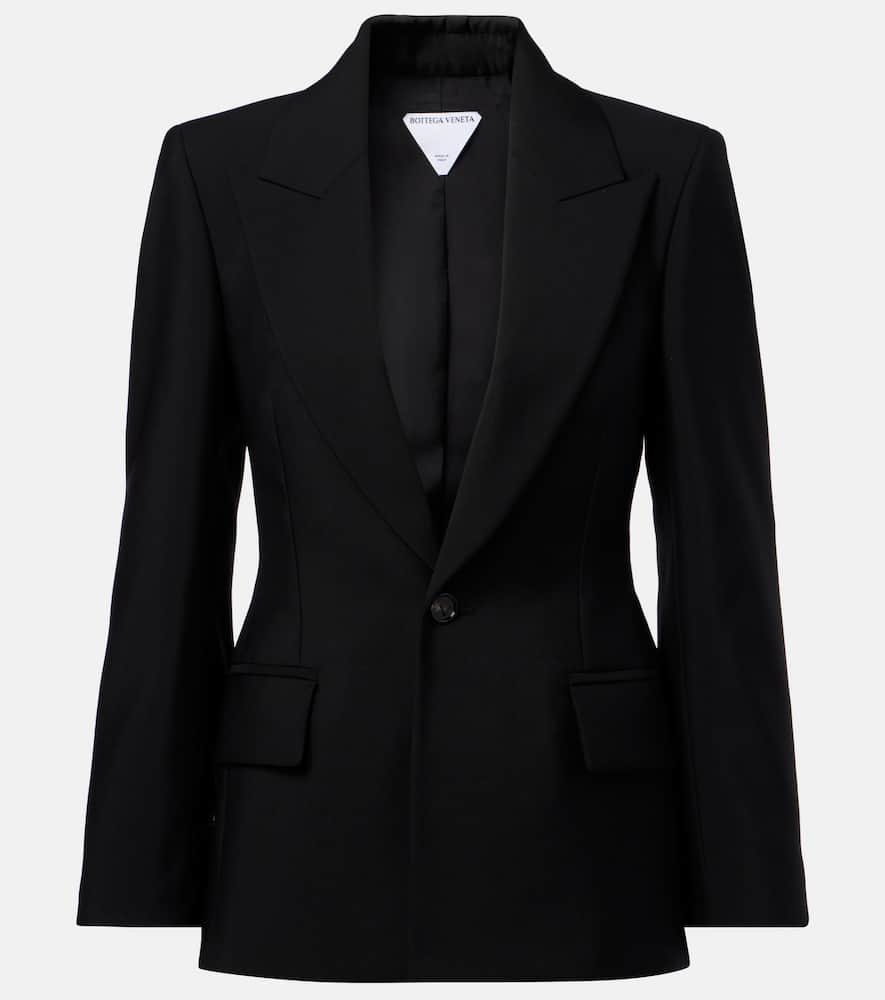 Single-breasted wool blazer