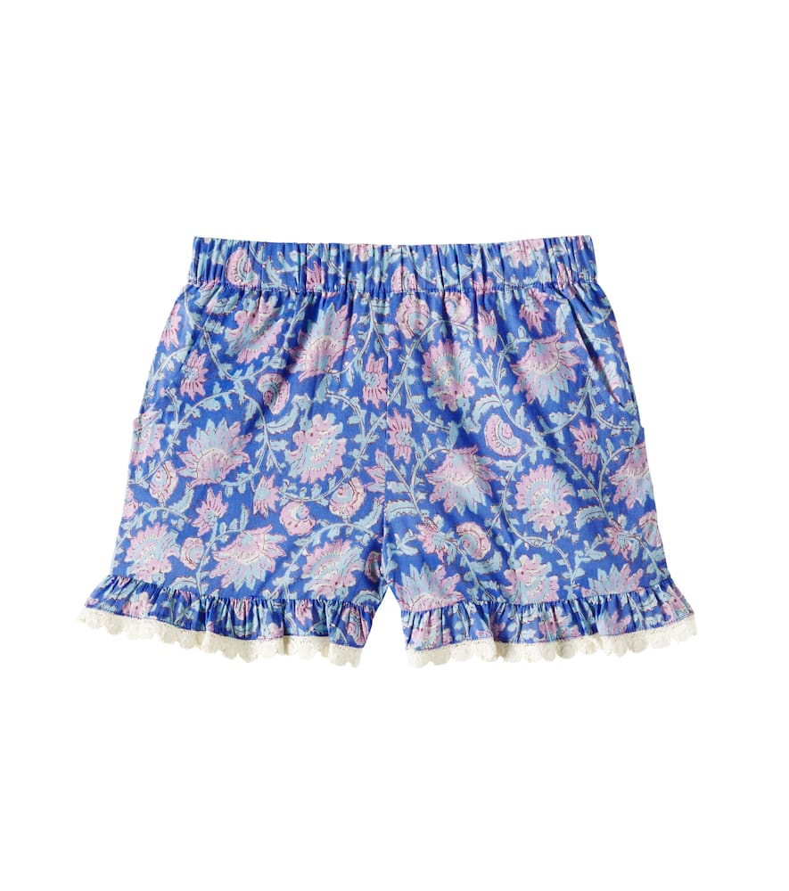 Louise Misha Printed cotton voile shorts