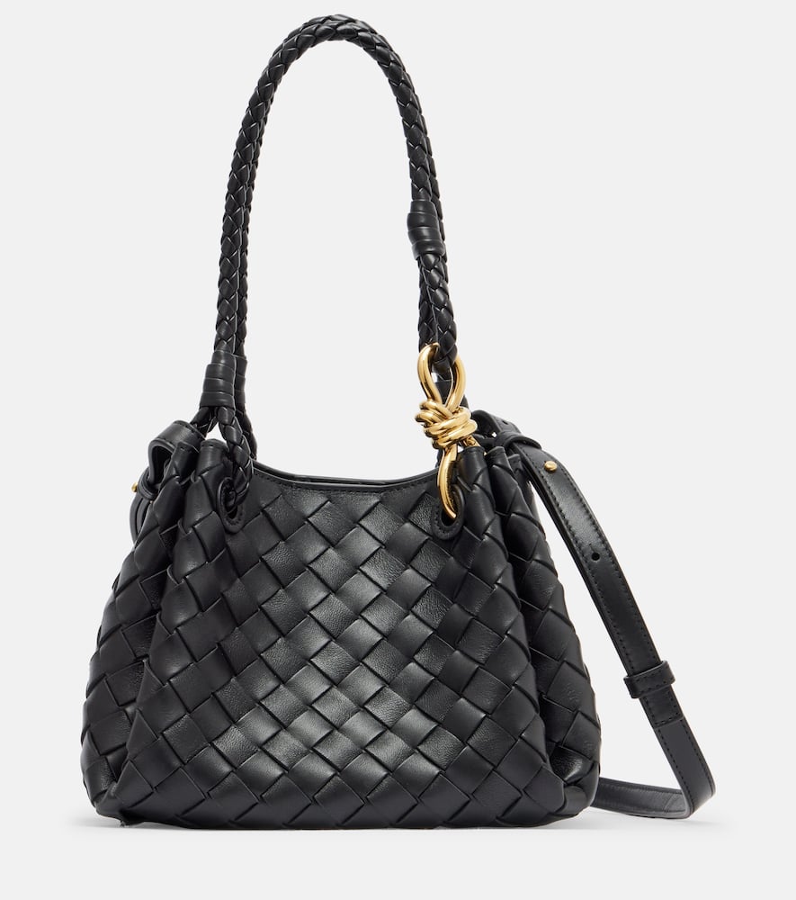 Bottega Veneta Parachute Small Leather Tote Bag In Black