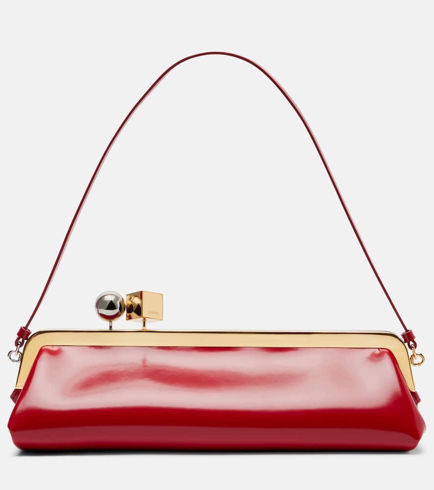 Salon leather clutch