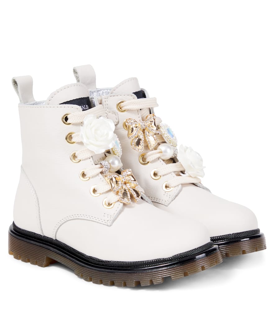 Monnalisa Amphibienstiefel Mit Anhängern In White