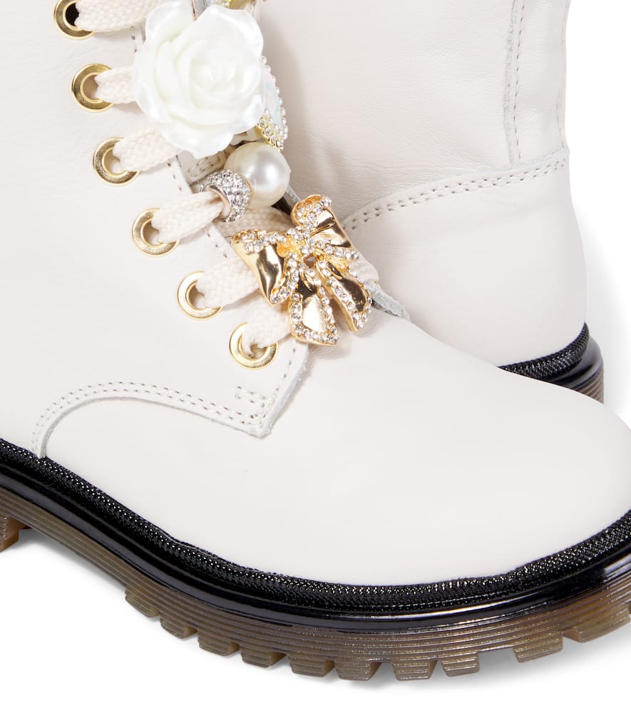 Monnalisa Amphibienstiefel Mit Anhängern In White