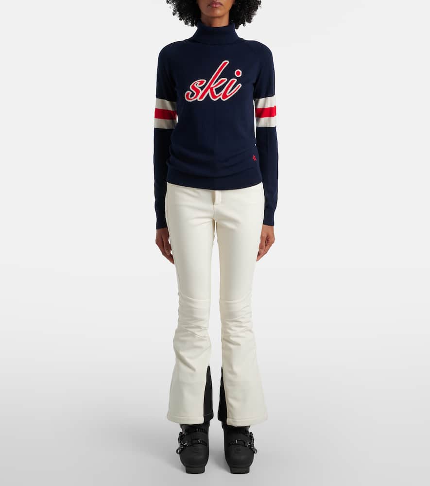 Perfect Moment Neve Wool Turtleneck Sweater In Blue