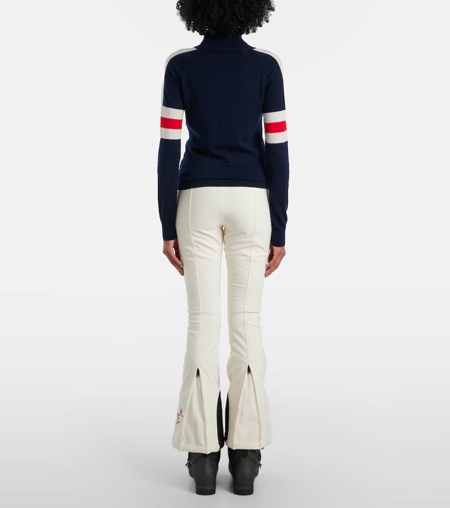 Perfect Moment Neve Wool Turtleneck Sweater In Blue