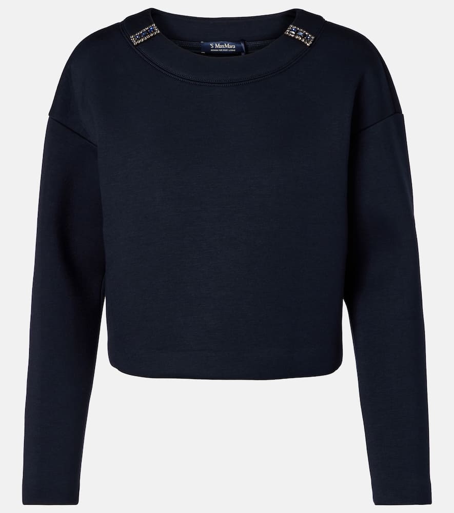'S Max Mara Embellished jersey sweatshirt