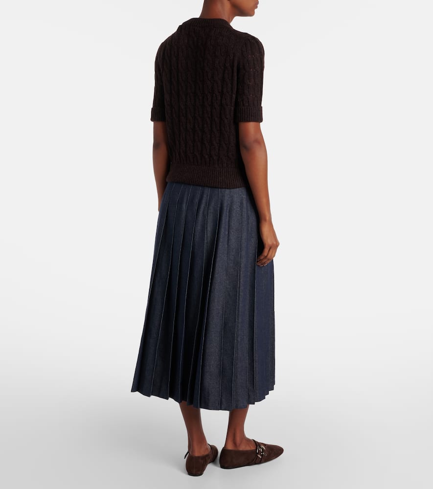 Dorothee Schumacher Sheer Softness Cable-knit Sweater In Black