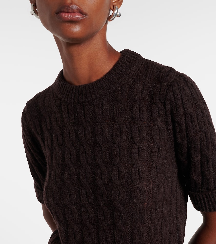 Dorothee Schumacher Sheer Softness Cable-knit Sweater In Black