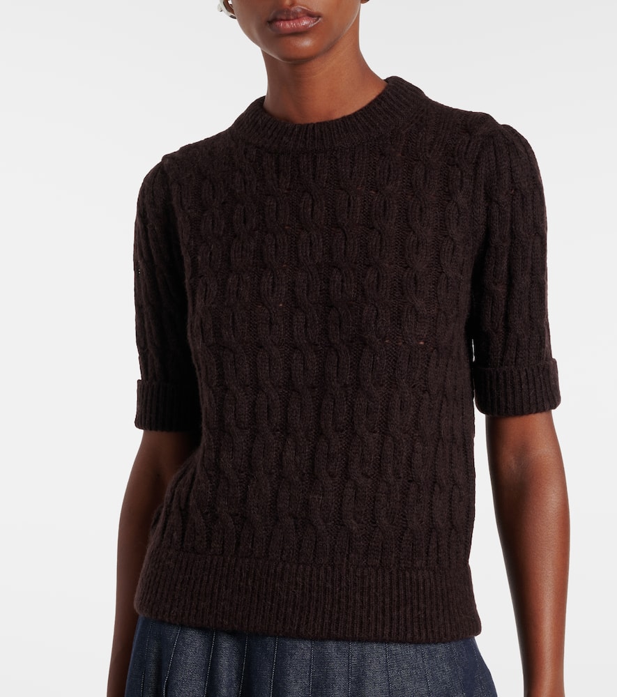 Dorothee Schumacher Sheer Softness Cable-knit Sweater In Black