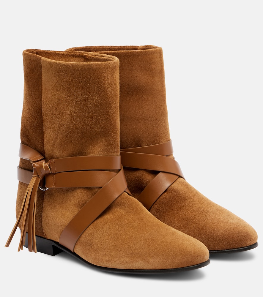 Isabel Marant Rejen Suede Ankle Boots In Brown