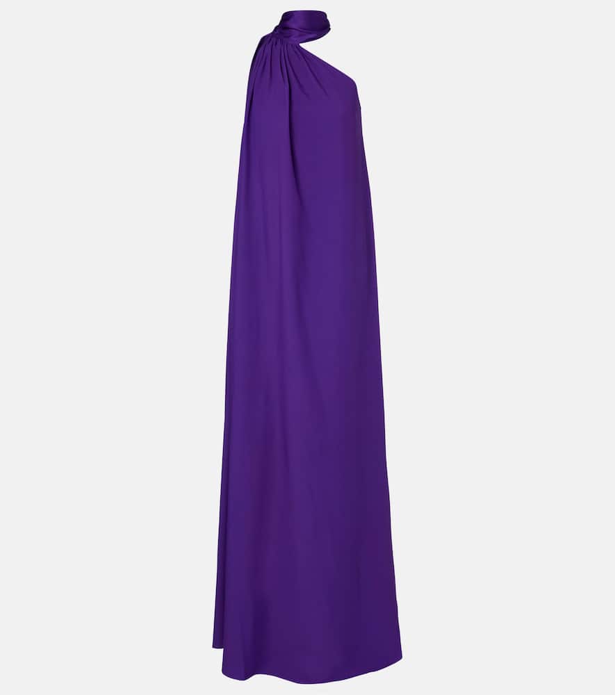 Taller Marmo Astor Scarf-detail Maxi Dress In Purple