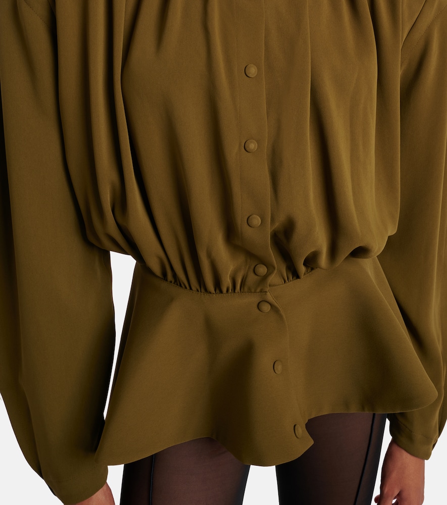  Mugler Mugler Bluse Re/edit Hiver Russe Aus Crêpe-twill 
