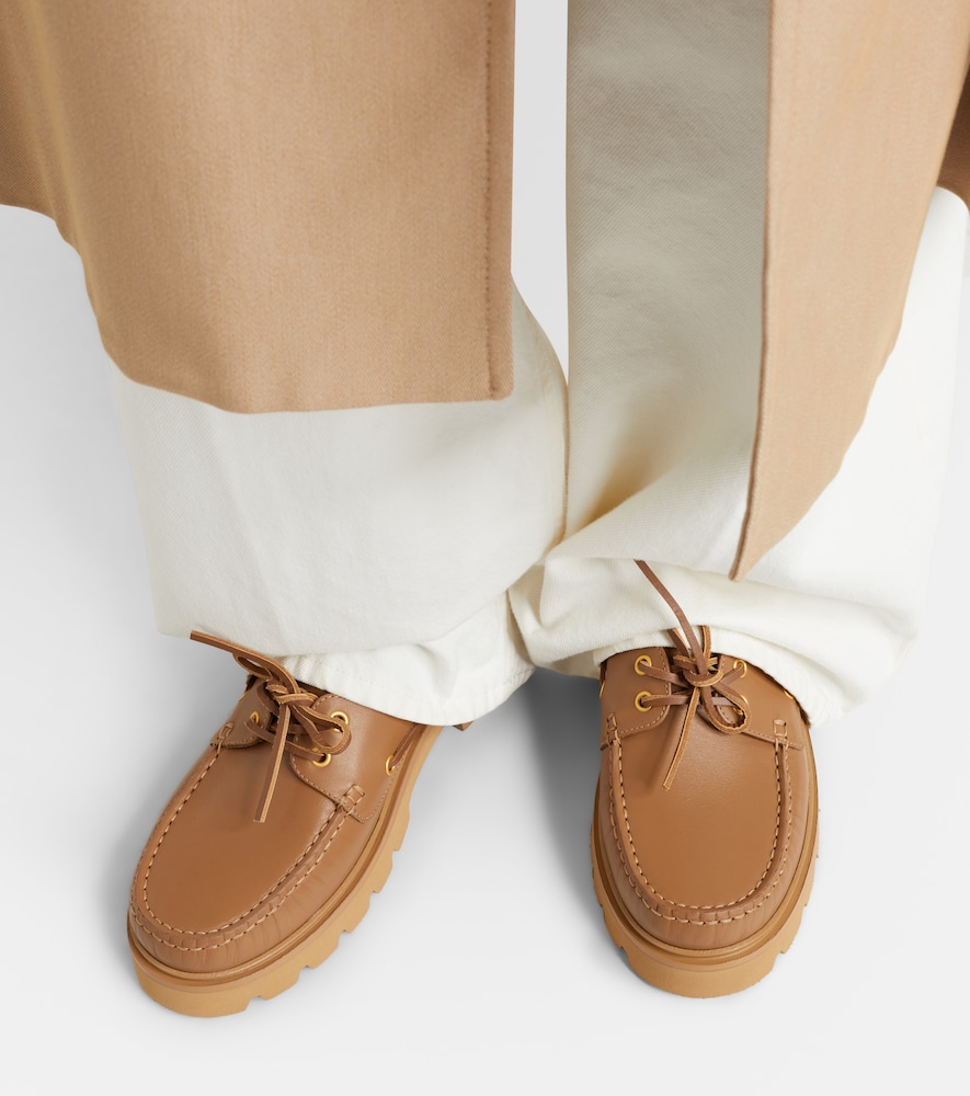 Gianvito Rossi Olonne leather boat shoes