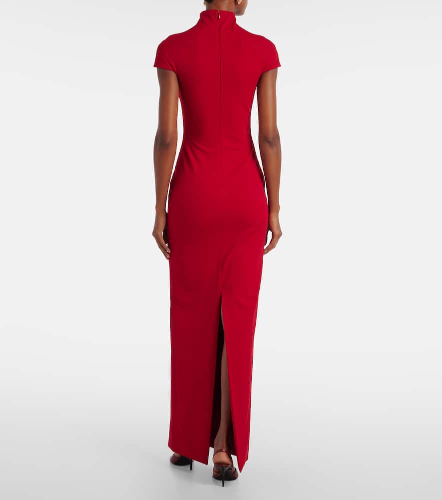 Solace London Lang Crêpe Maxi Dress In Red