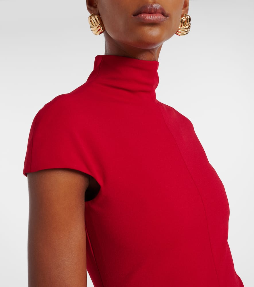 Solace London Lang Crêpe Maxi Dress In Red