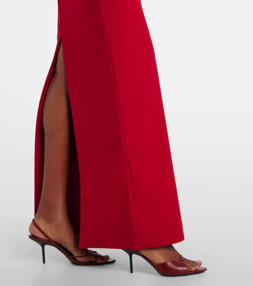 Solace London Lang Crêpe Maxi Dress In Red