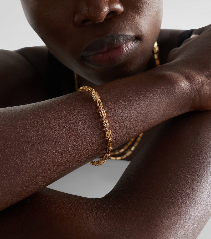  Suzanne Kalan Suzanne Kalan Armband Block-chain Aus 18kt Gelbgold Mit Diamanten 