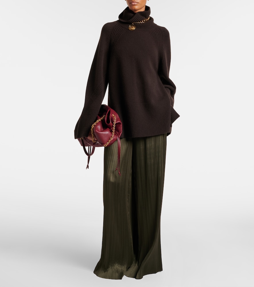 Joseph Amber plissé satin wide-leg pants