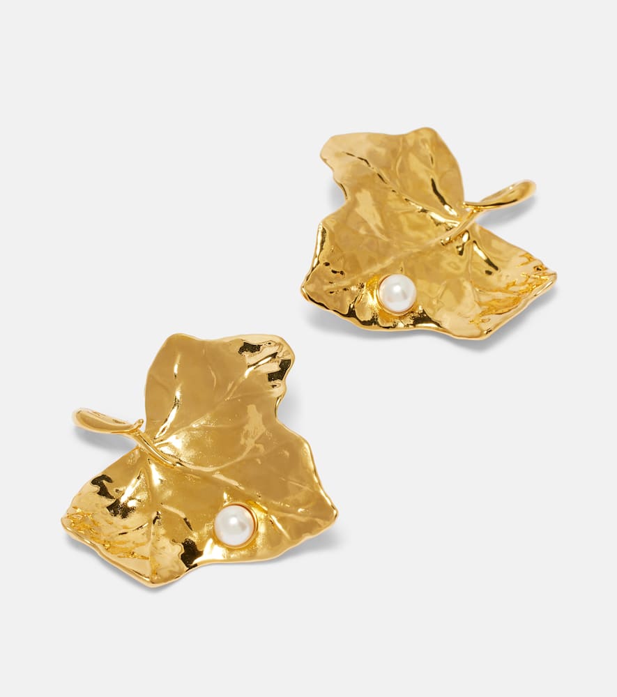 Oscar De La Renta Vines Clip-on Earrings In Gold