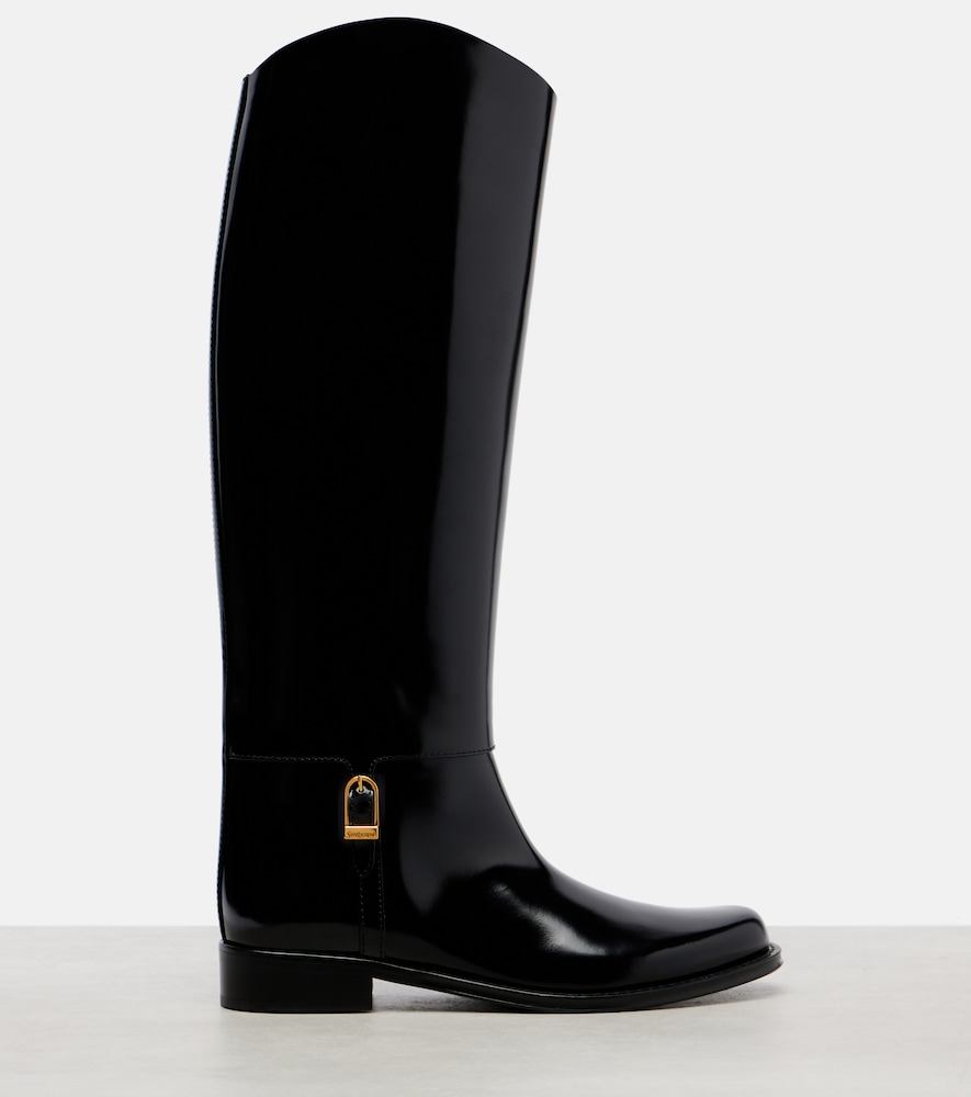  Saint Laurent Saint Laurent Julia Leather Knee-high Boots 