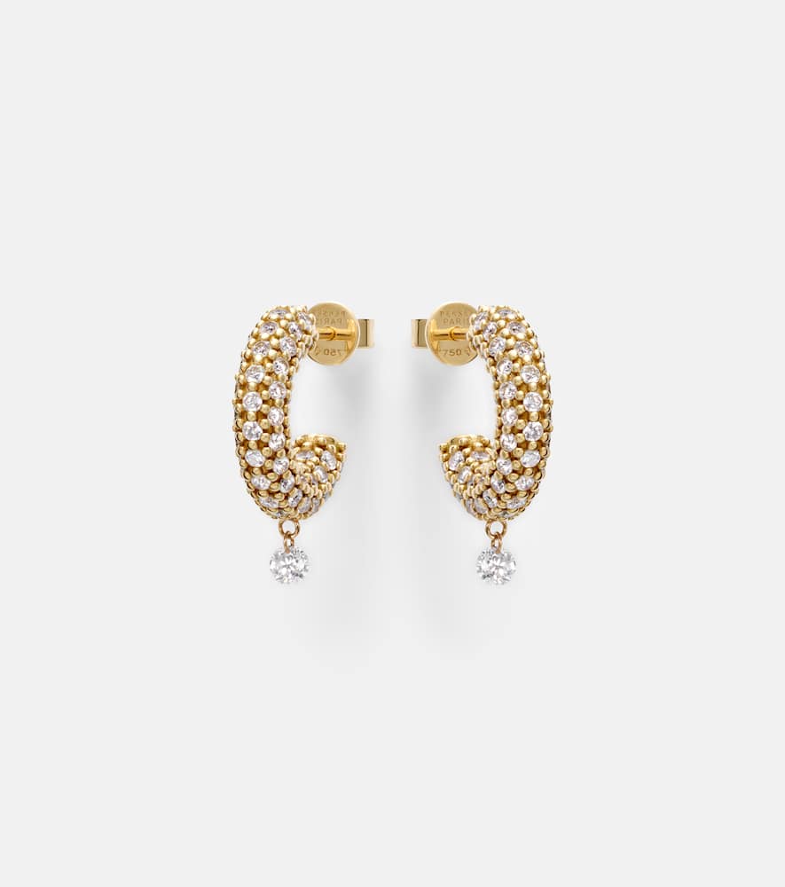 PersÃ©e Orecchino a cerchio Helios in oro 18kt con diamanti