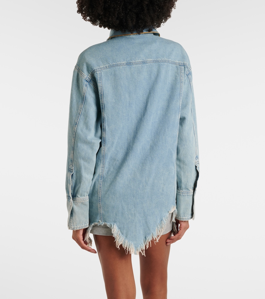  Blumarine Blumarine Embroidered Denim Overshirt 