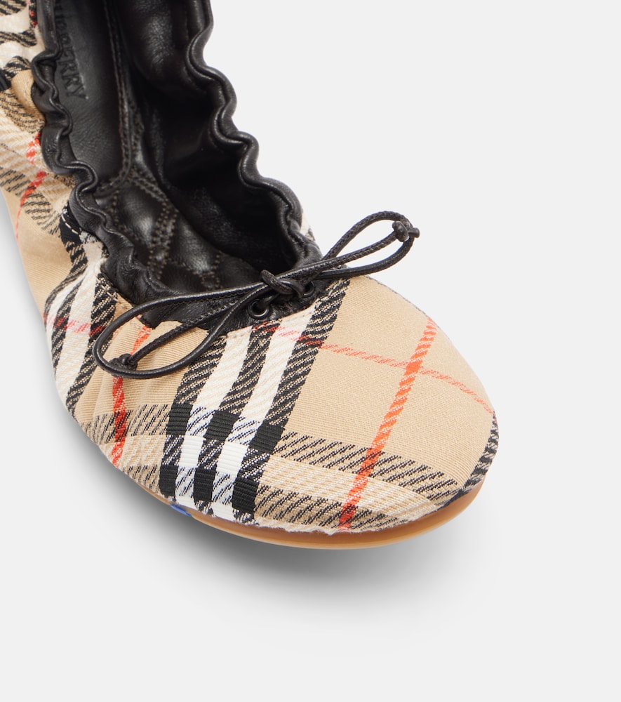 Fawn Burberry Check Ballet Flats
