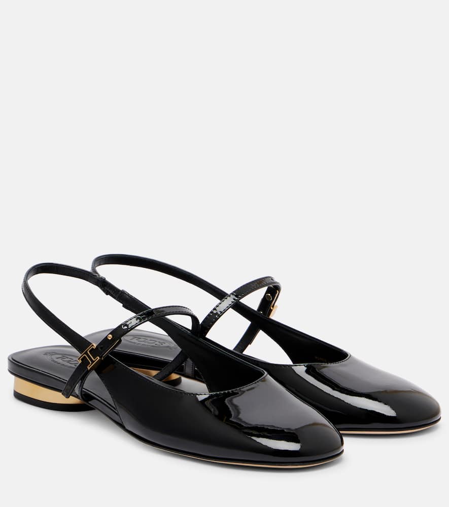 Ballerine slingback in vernice