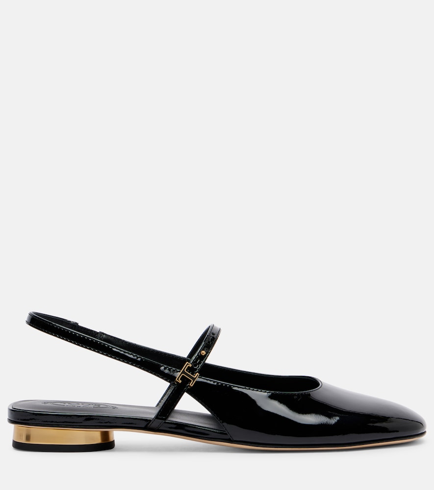  Tod's Tod's Patent Leather Slingback Flats 