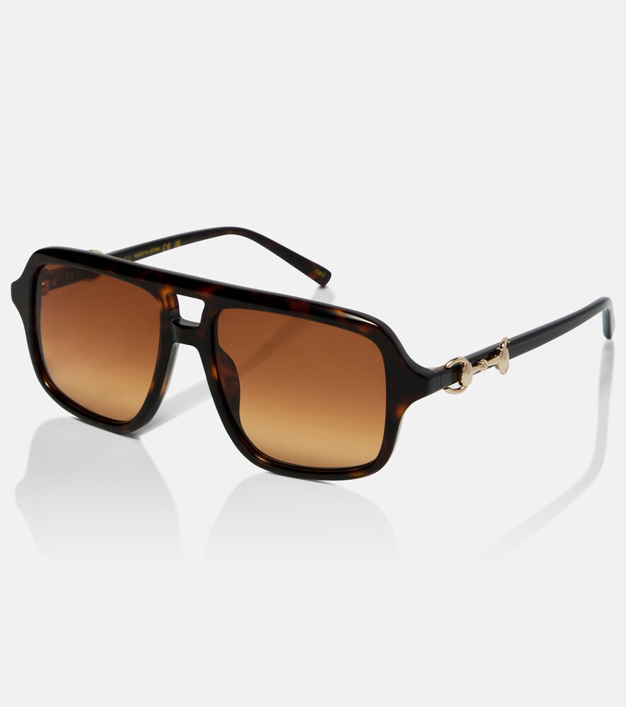  Gucci Gucci Horsebit Aviator Sunglasses 