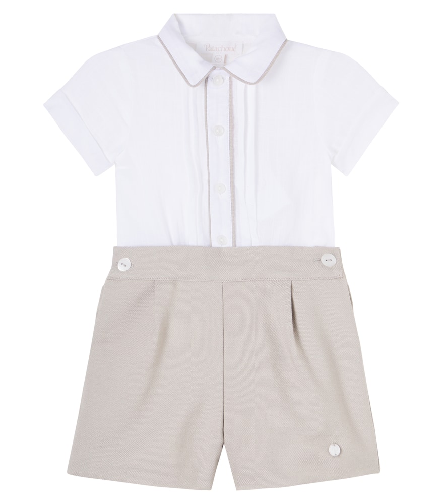 Baby - Camicia e shorts in misto cotone