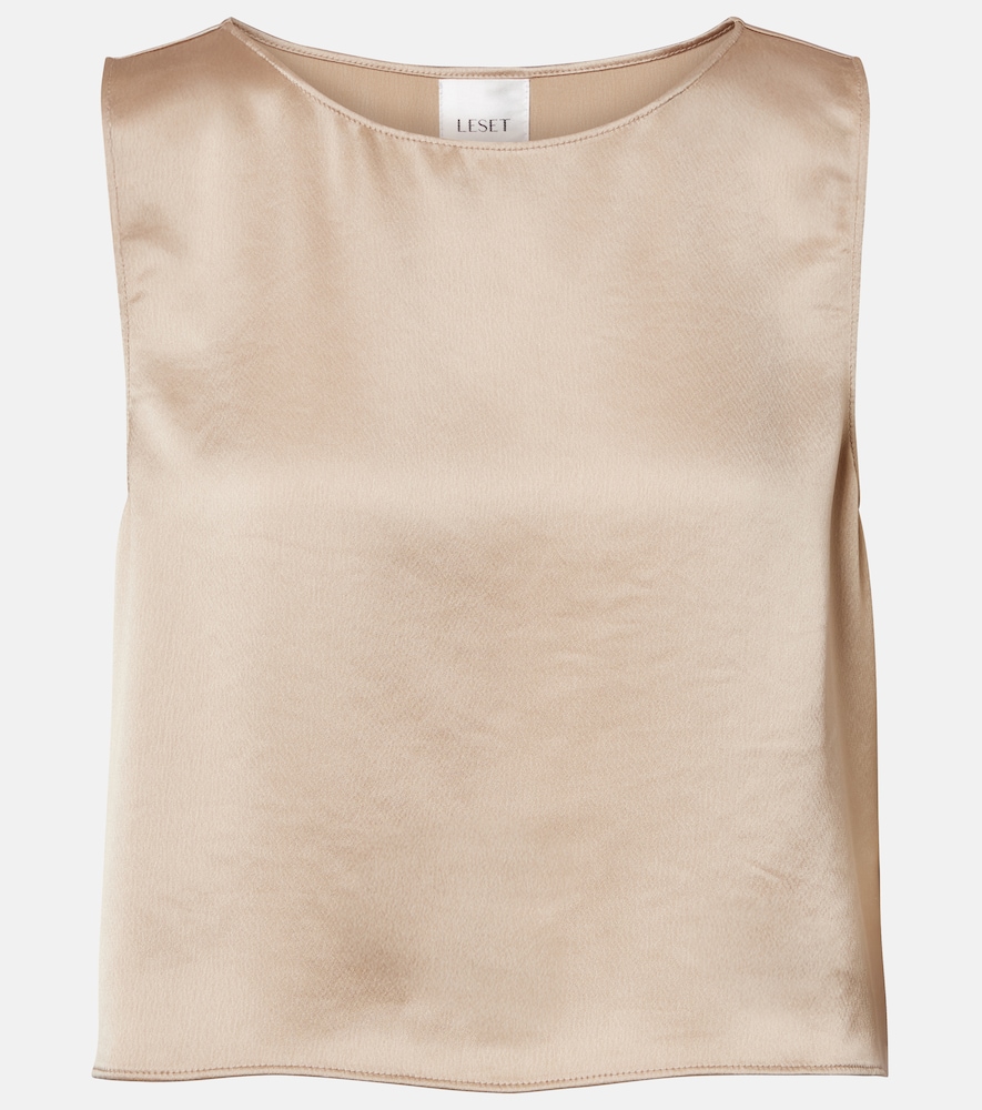 Leset Barb satin top