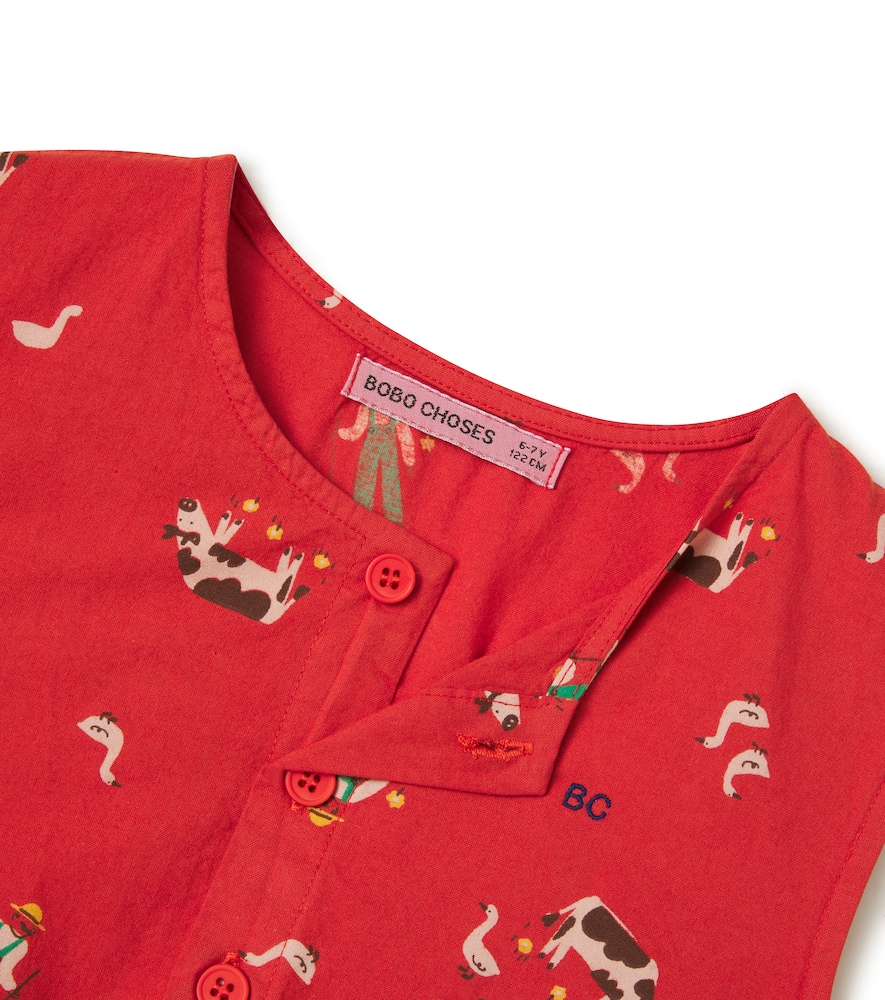  Bobo Choses Bobo Choses Farm Adventure Printed Cotton Dress 