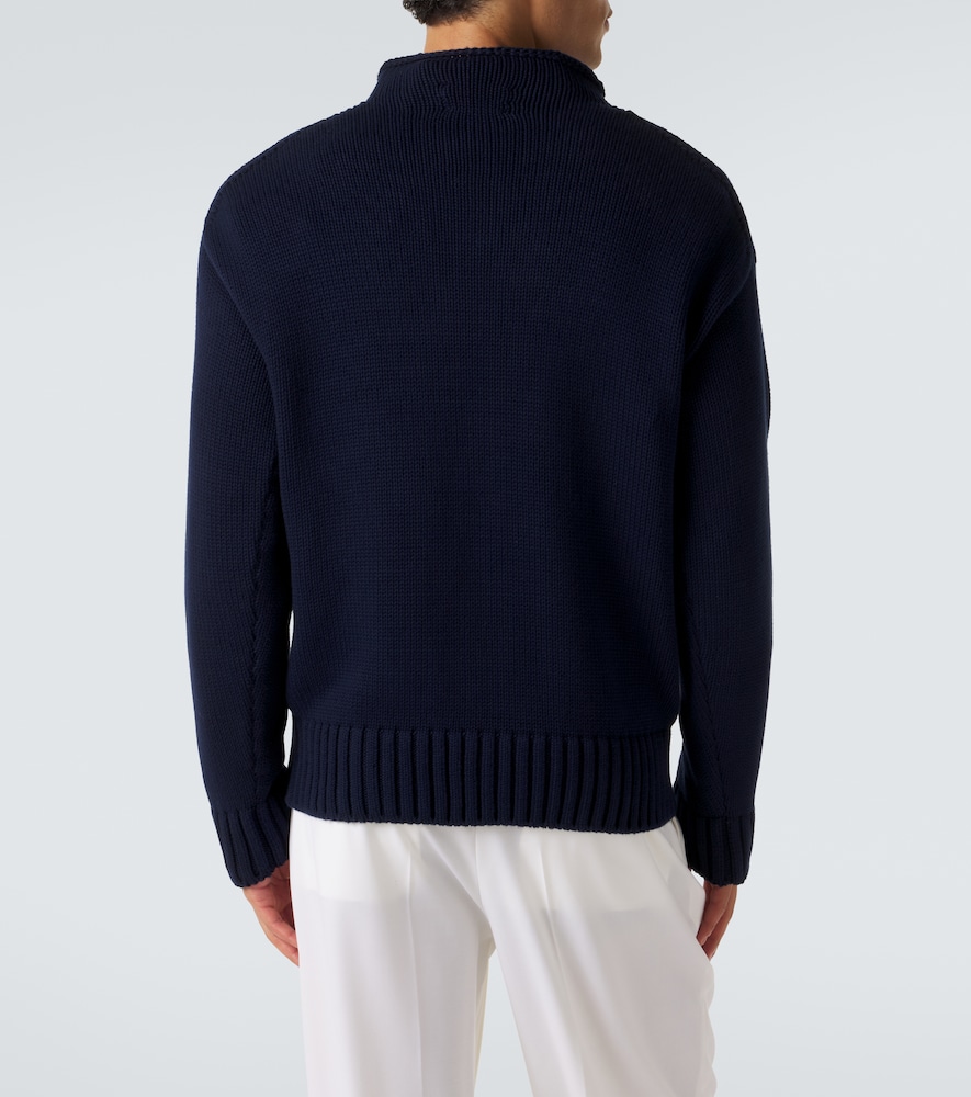  Ralph Lauren Purple Label Ralph Lauren Purple Label Bestickter Pullover Aus Baumwolle 
