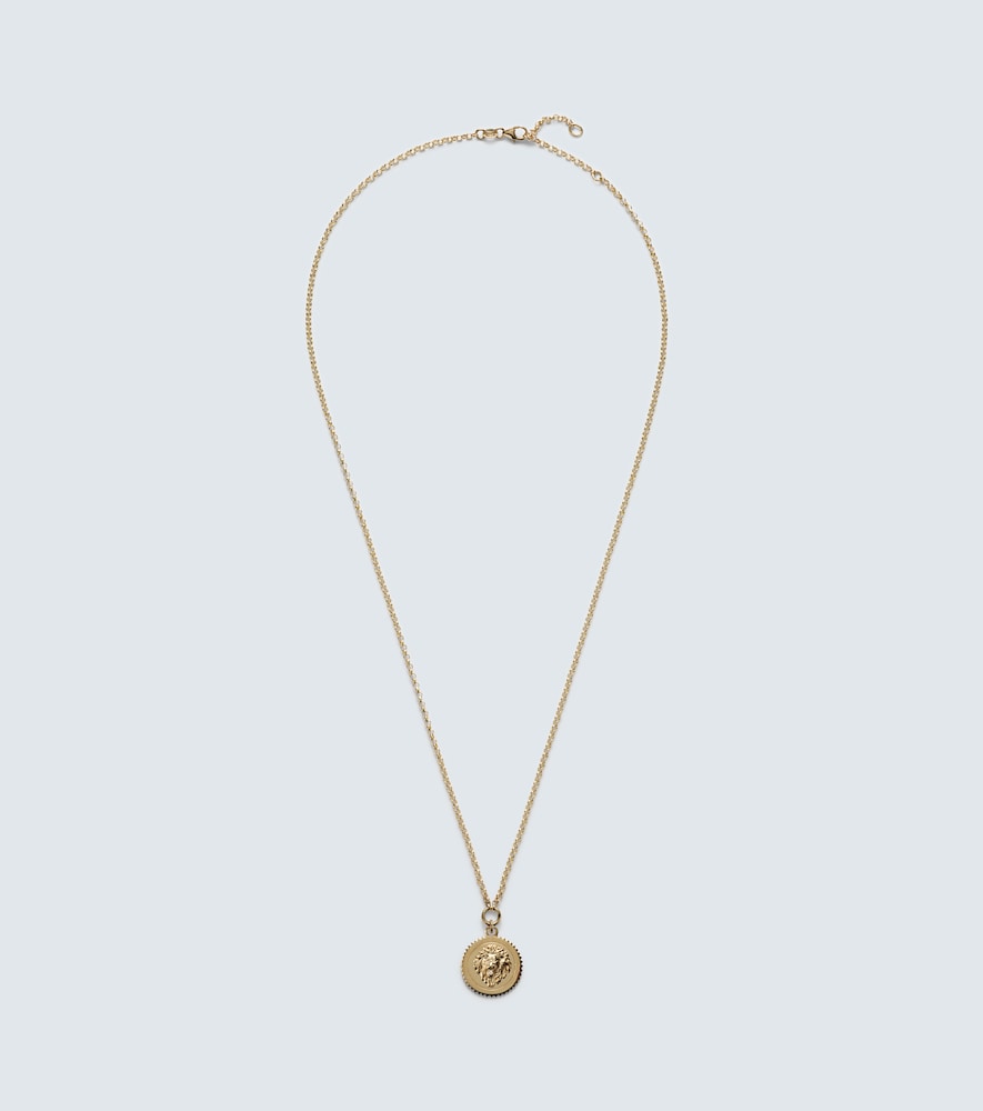 FoundRae Strength Small 18kt gold pendant necklace with diamond