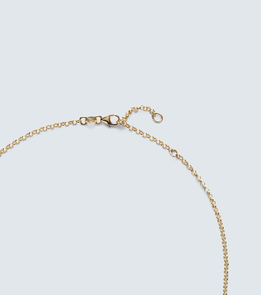  Foundrae Foundrae Strength Small 18kt Gold Pendant Necklace With Diamond 