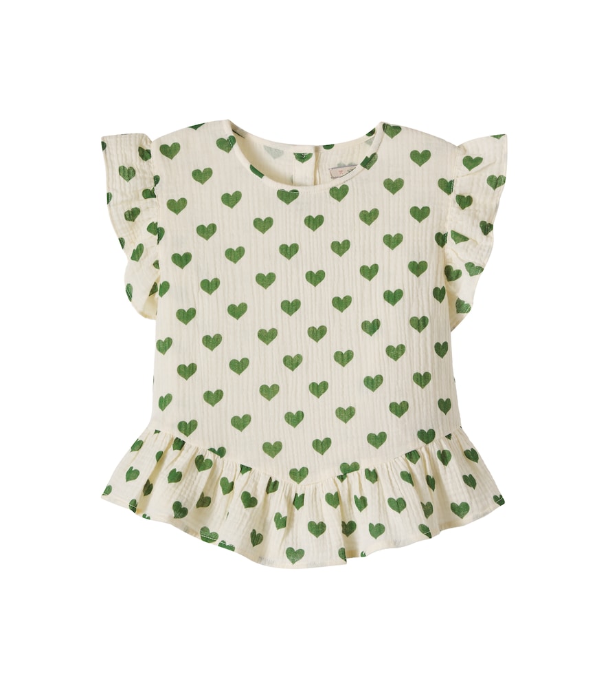 Konges Slojd Green Coco Printed Cotton Muslin Top Y Size 4 - Mytheresa