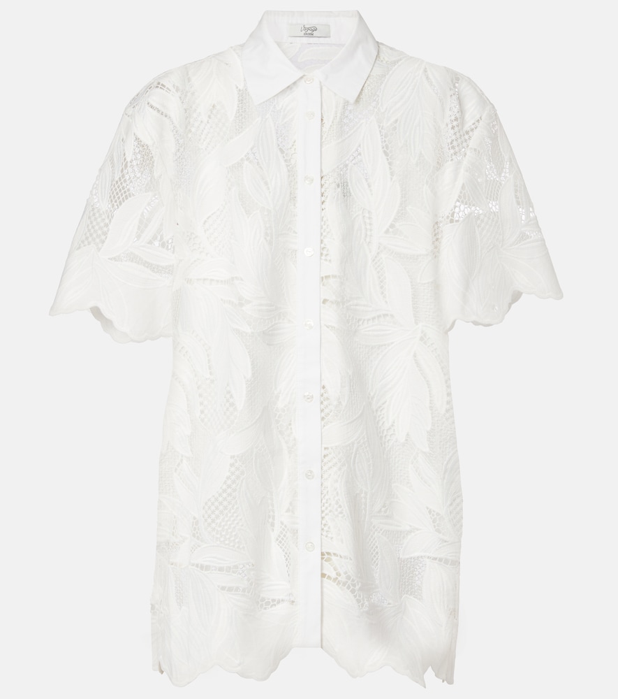 Camicia in mesh con ricamo