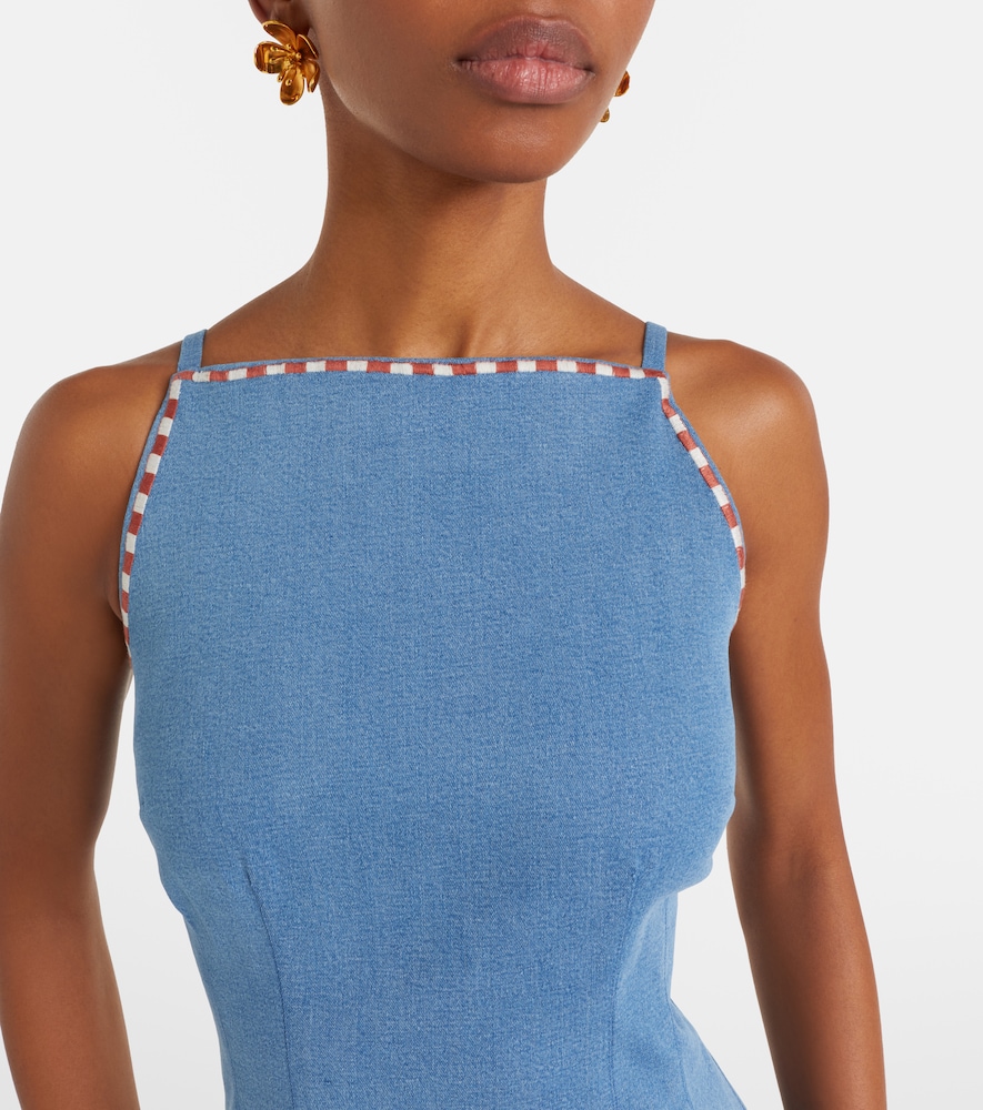  Veronica Beard Veronica Beard Chester Floral Denim Minidress 